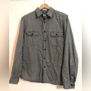 Large Grey Herringbone Button down Shirt